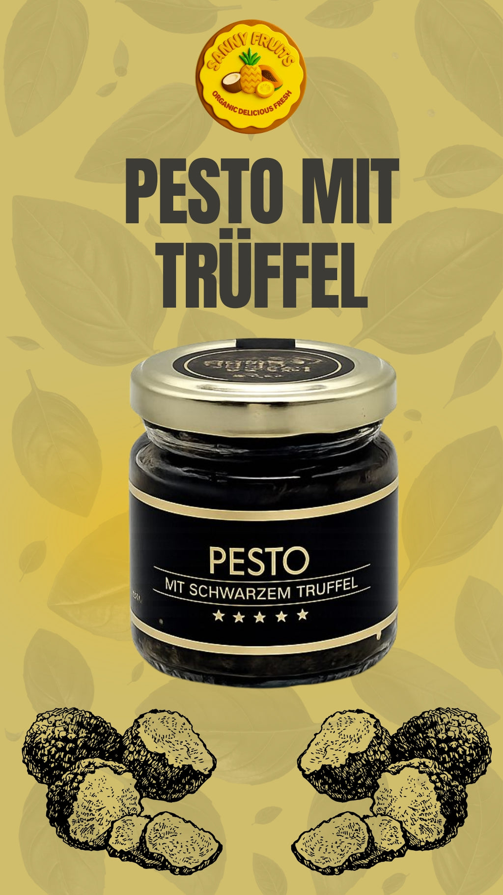 Pesto mit schwarzem Trüffel