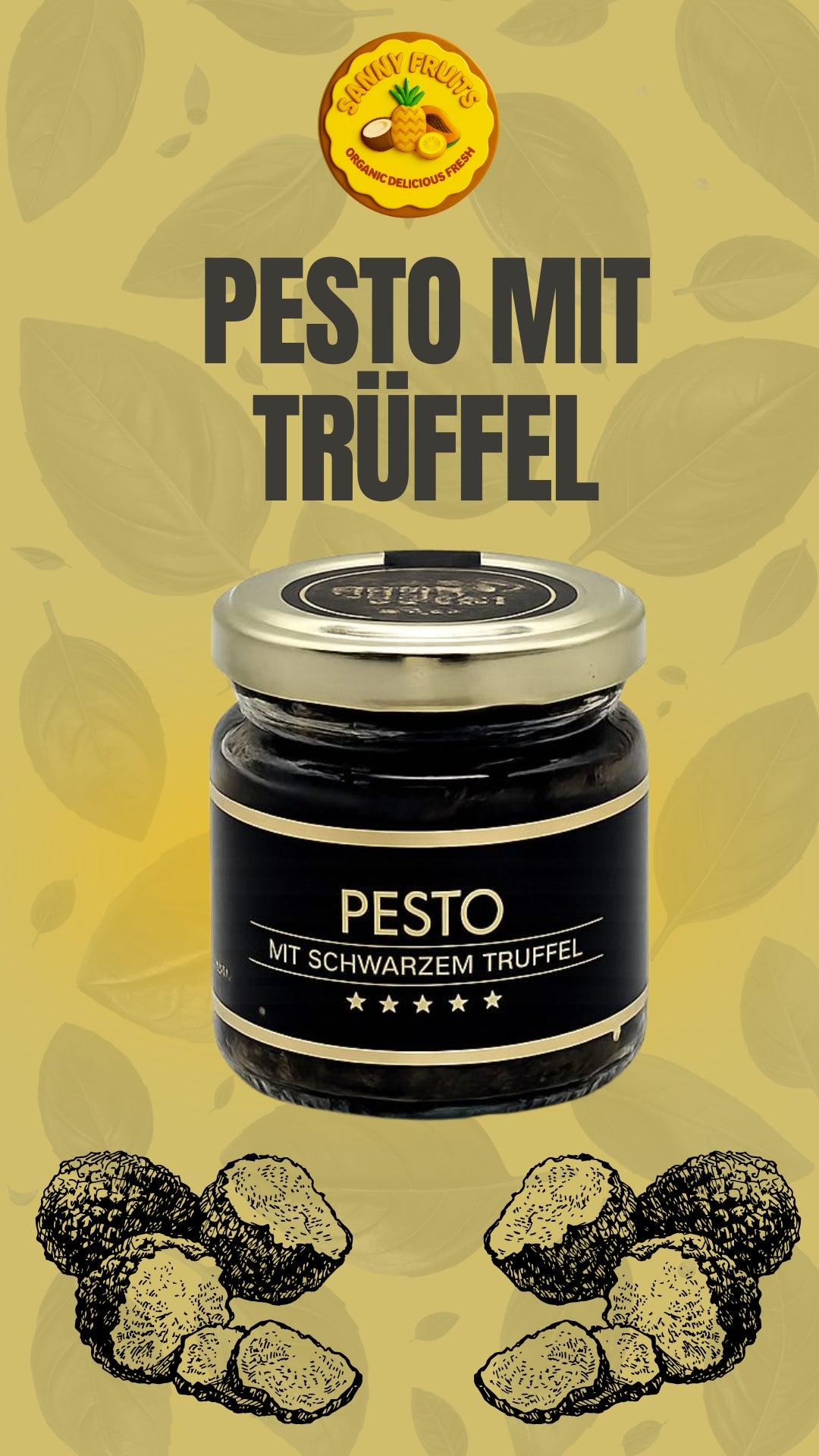 Pesto mit schwarzem Trüffel