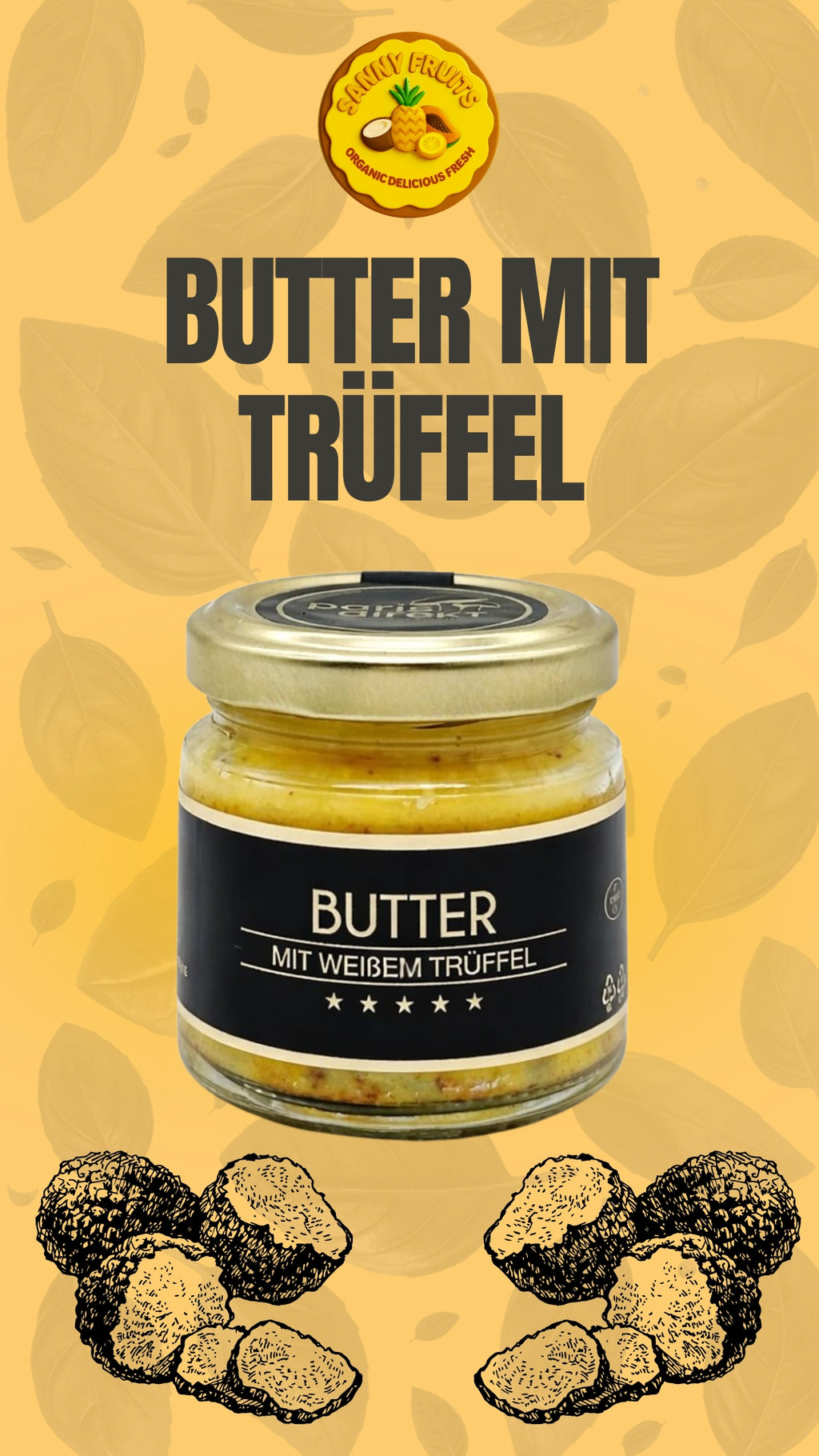 Butter mit weißem Trüffel