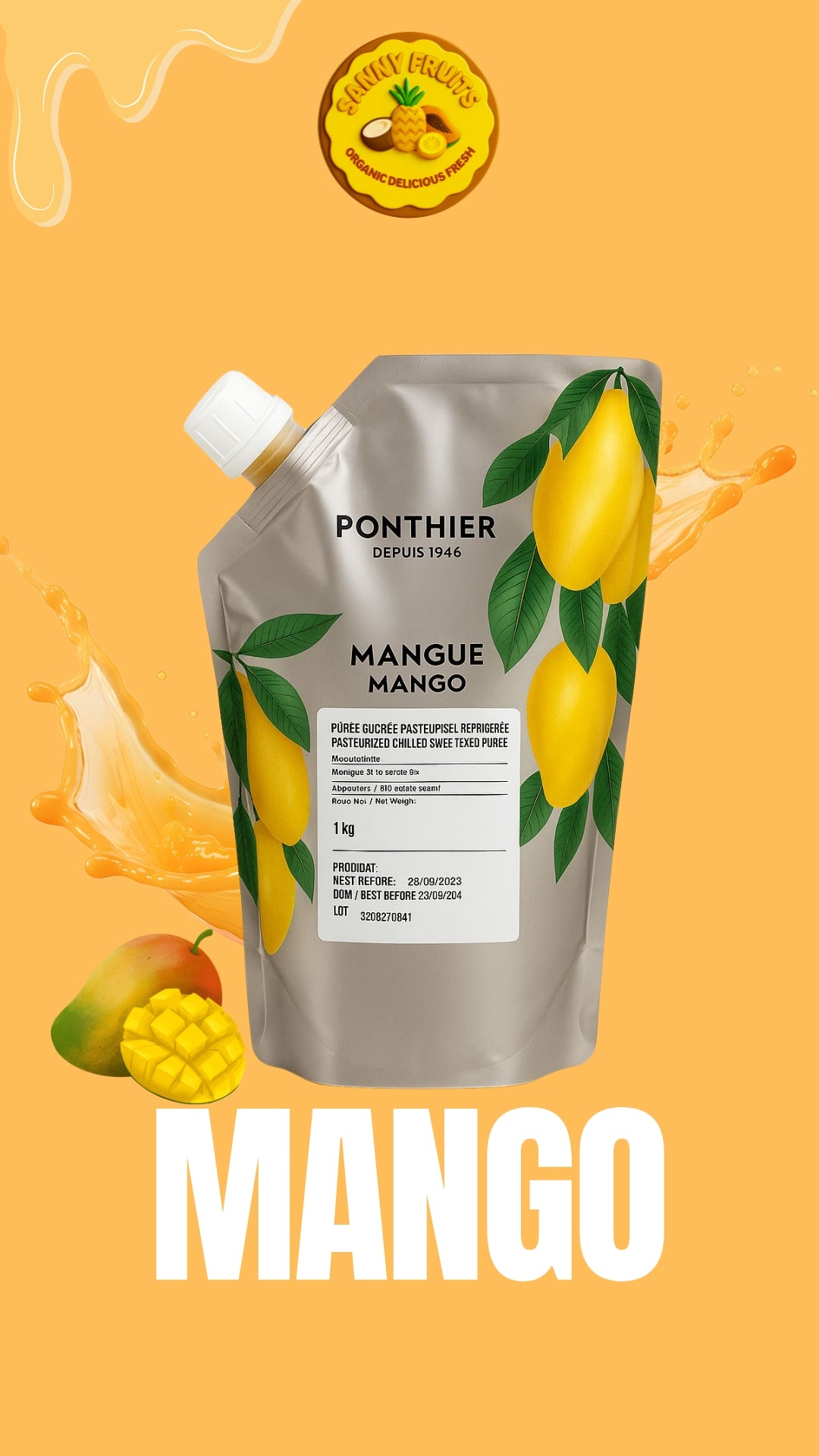 Ponthier Mango Püree 1 kg