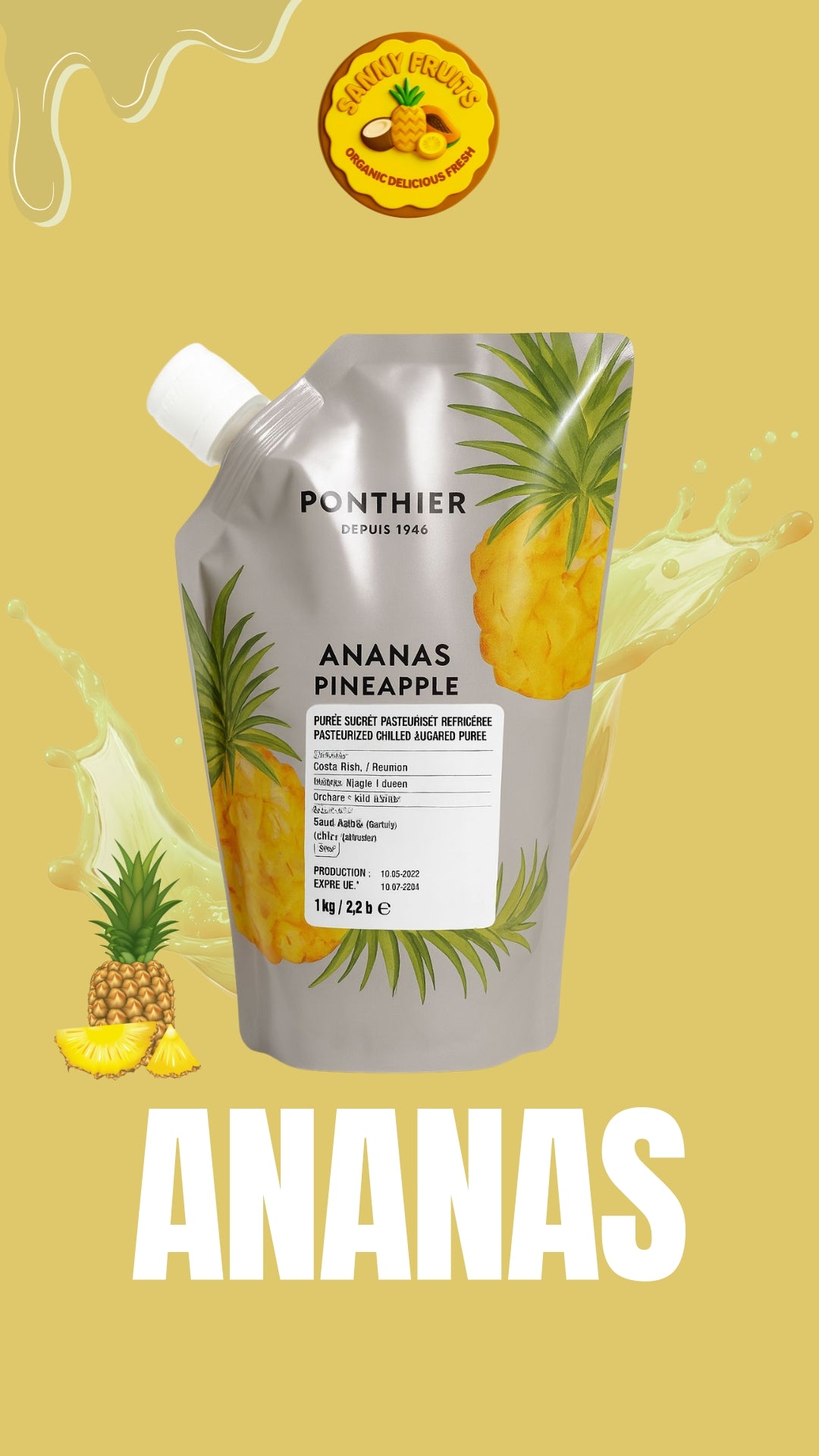 Ponthier Ananas Püree 1kg